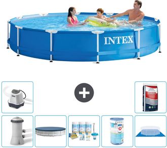 Intex Piscina Con Estructura Redonda - 366x76 Cm - 8-piezas S31738