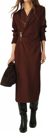 BA&SH Fiji Midi Dress In Chocolate