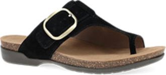Dansko Womens Rylee Leather Sandals In Black Suede