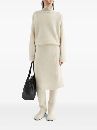 Jil Sander Gevulde Details Rok