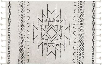 Beliani Rug KHOURIBGA Off-White 160 x 230 cm Cotton