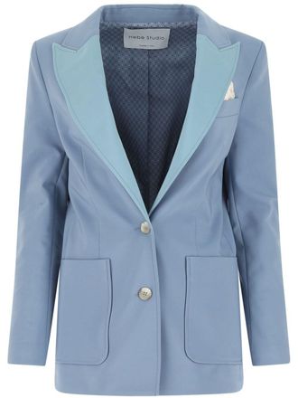 Hebe Studio contrast-lapel blazer - women - Fabric - 46 - Blue