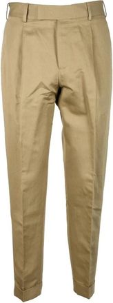 Pantaloni Torino Katoenen Linnen Broek - Heren - Nette broeken - Groen - S - Katoen - Broeken