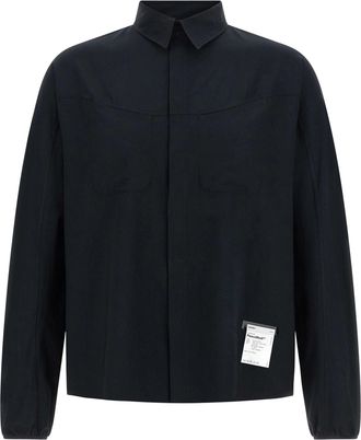 SATISFY River Black Ambientwarp Casual Shirt