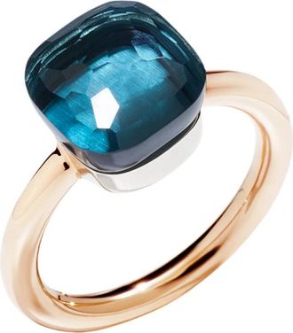 POMELLATO Nudo Classic Londen Blauwe Topaas Ring - Dames - Ringen - Geel - 54 MM - Accessoires
