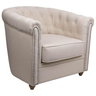 Wanderlust Deco Sill&oacute;n tapizado blanco 80x80x48/72