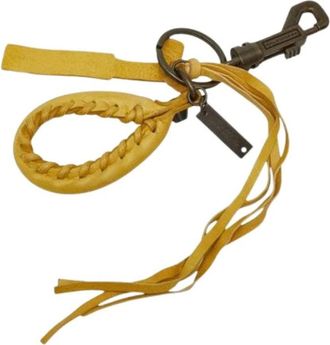 Balenciaga Pre-owned Keyring - Dames - Vintage Accessoires - Geel - ONE Size - Leer - Vintage