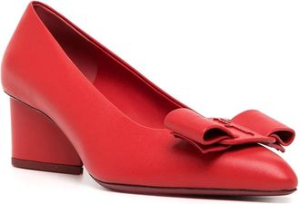 Ferragamo Signature Vara Bow Pump - Red
