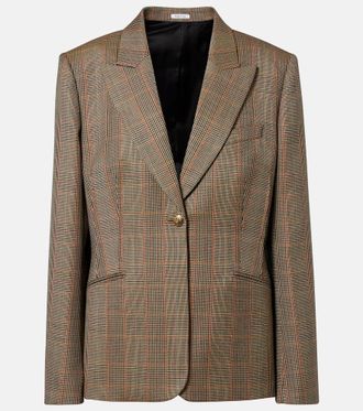 Alexander McQueen Country Check wool blazer