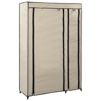 vidaXL Armario Plegable De Tela Color Crema 110x45x175 Cm Vidaxl
