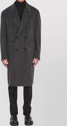 Tagliatore double-breasted coat peak lapels