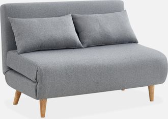 Sweeek Sof&aacute; Cama De Con Patas De Madera, 2 Plazas