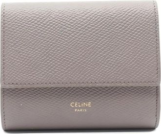 Celine 2020s tri-fold leather wallet - women - Leather - One Size - Grey
