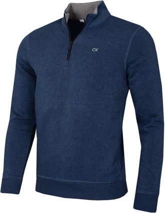 Calvin Klein Mens Rocky Half Zip Supersoft Sweater - Denim Marl - XXXXXL