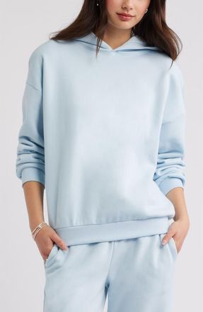 BP. Relaxed Fleece Hoodie in Blue Skyride at Nordstrom, Size Xx-Small