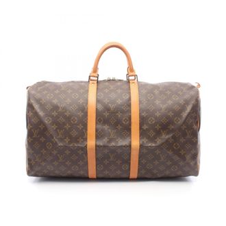 Louis Vuitton Monogram Brown Coated Canvas Leather Boston Bag (Pre-Owned)