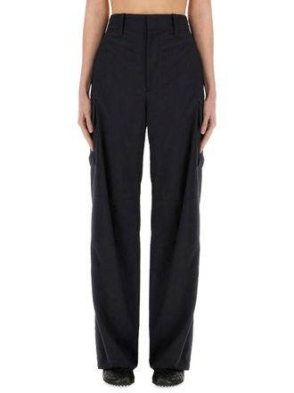 Bottega Veneta Pure Wool Cargo Trousers - Blue