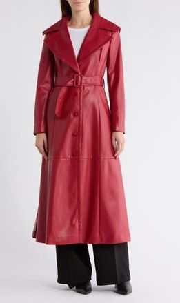 Hutch Reed Faux Leather Coat in Red at Nordstrom Rack, Size Xx-Small