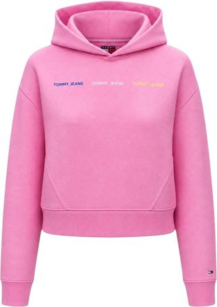 Tommy Jeans Dames, Sweatshirts & Hoodies, Roze, Maat: S Katoen
