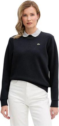 Lacoste Relaxed Fit Piqu&eacute; Sweatshirt met Ronde Hals - Dames - Sweatshirts - Blauw - XS - Katoen - Hoodies & sweatvesten