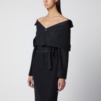 Balenciaga Camicia a portafoglio con spalle scoperte nera