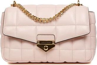Michael Kors Soho Grote Schoudertas met Ketting - Dames - Schoudertassen - Roze - ONE Size - Tassen