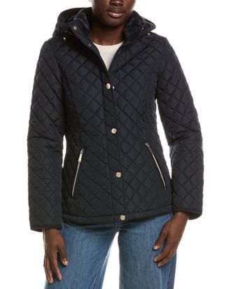 Shelli Segal Snowchic Diamond Quilt Jacket