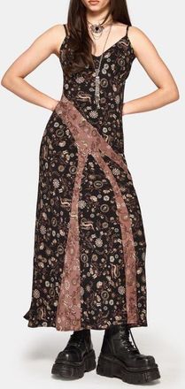 Disturbia Sylra Ditsy Folk Print Midaxi Dress in Pink at Nordstrom, Size 16