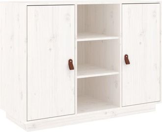 vidaXL Sideboard White 100x40x75 cm Solid Wood Pine Vidaxl