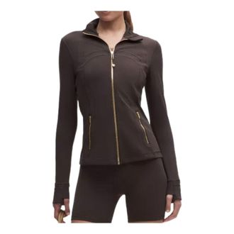 lululemon (WMNS) LULULEMON Define Cropped Jacket Nulu Brown Gold LW4CD5S-1038549918