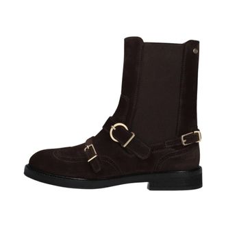 Fred De La Bretoniere Schoenen, Dames, Bruin, 42 EU, Leer, Paris Edane Enkellaars
