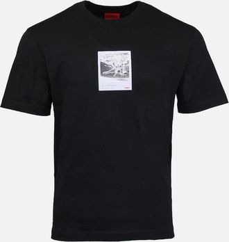 HUGO BOSS Mens HUGO Darthy Cotton T-Shirt, Black - Size: 40