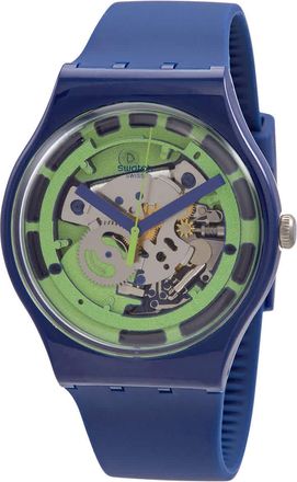 Swatch Monthly Drops Green Anatomy Quartz Mens Watch SUON147