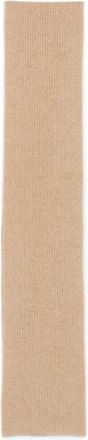Dries Van Noten Ribbed Knit Scarf - Heren - Wintersjaals - Beige - ONE Size - Wol - Accessoires