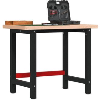 vidaXL Vidaxl - Banco Lavoro 100x60x83 cm Legno Massello Faggio Rettangolare
