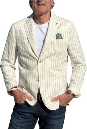 Bob David 476 Blazer - Heren - Blazers - Wit - 2XL - Katoen - Jassen