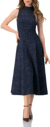 Ivonne Sleeveless Wide Maxi Dress in Navy Blue at Nordstrom, Size Medium