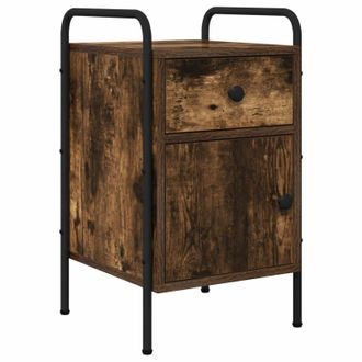 vidaXL Mesa De Noche Roble Ahumado 35 X 36,5 X 61 Cm Vidaxl