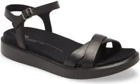 Ecco Yuma Ankle Strap Sandal in Black at Nordstrom Rack, Size 7-7.5Us / 38Eu