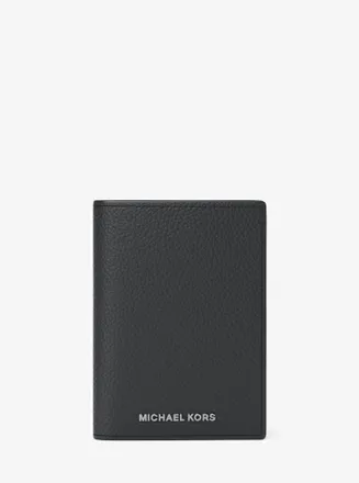 Michael Kors Hudson Pebbled Leather Folio Card Case