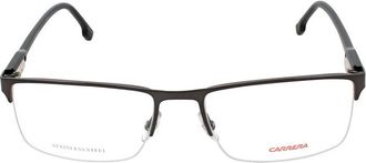 Carrera CARRERA2430V8100 Metal Rectangle Full-Rim Eyeglasses - Black