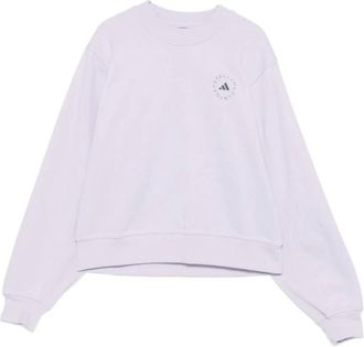 adidas Adidas by Stella McCartney, Long Sleeve Training Tops, female, Purple, Size: M Cotton Crewneck Sweatshirt