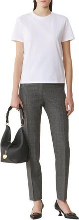 Lanvin Cotton T-Shirt With Ribbon Detail in Optic White at Nordstrom, Size X-Small