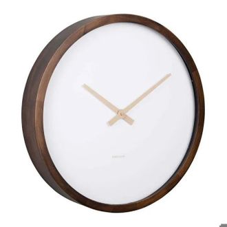 Karlsson Reloj De Pared Karlsson Ancho Madera Oscura 50 Cm