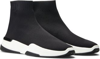 Mallet Footwear Mens Sock Runner Trainers in Black - Size UK 14