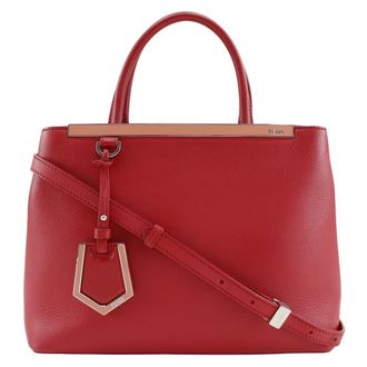 Fendi 2Jours Leather Red Calfskin Handbag (Pre-Owned)