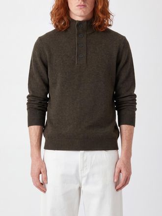 Barbour Maglione a collo alto in pura lana con toppe e bottoni