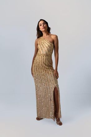 Raishma Oriana Gown in Beige at Nordstrom, Size 12 Uk