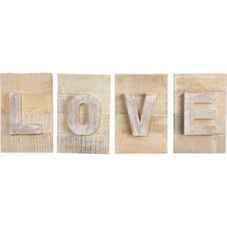 Nearly Natural 40-in Rustic Farmhouse LOVE Wall Art Decor in Brown at Nordstrom