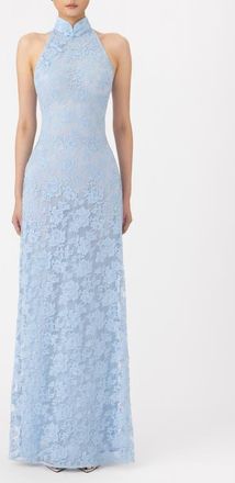 Sau Lee Gillian Lace Sleeveless Gown in Sky Blue at Nordstrom, Size 14